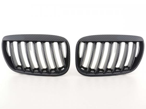 Kühlergrill Sportgrill Frontgrill Grill BMW X3 Typ E83 Bj. 06-10 Carbon Look